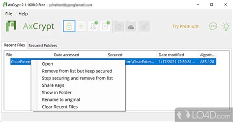 Download AxCrypt 2.1.1630.0 .